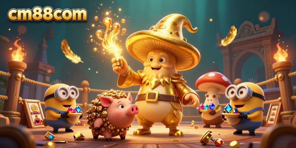 Play exciting casino adventures at cm88com with thrilling characters in a vibrant magical setting.