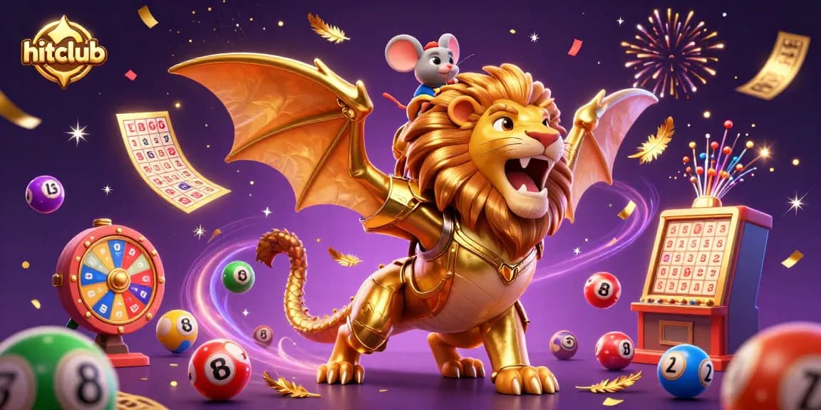 Experience the thrill of hitclub with this vibrant casino-themed 3D illustration showcasing games and excitement.