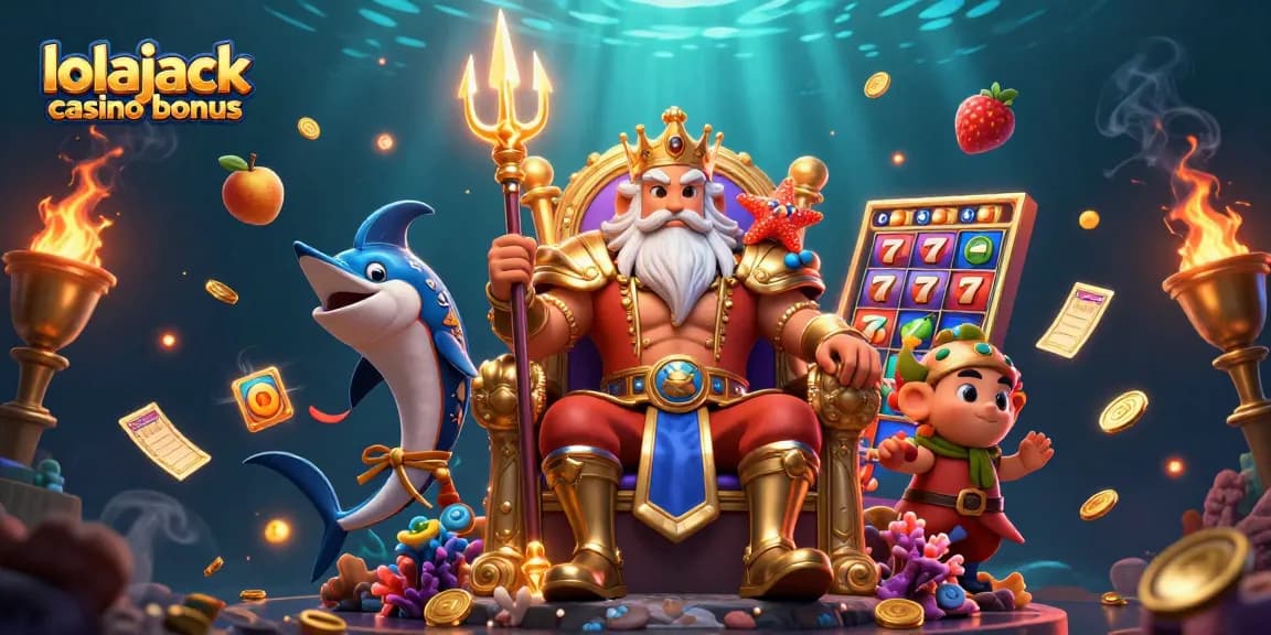 Experience the thrilling lolajack casino bonus with dynamic slots and characters in an enchanting underwater world.