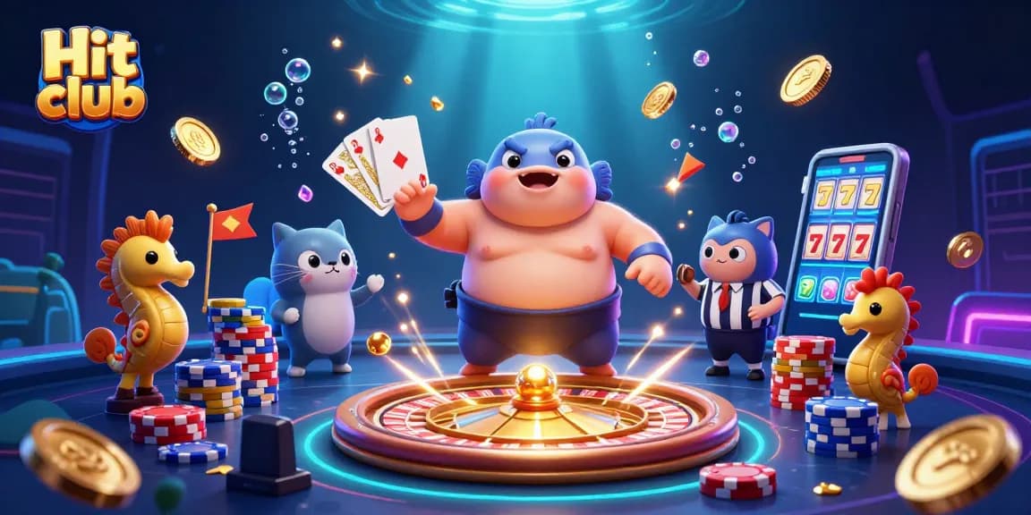 Engage in exhilarating gaming at Hit club with a vibrant underwater casino scene featuring dynamic characters and rich detail.