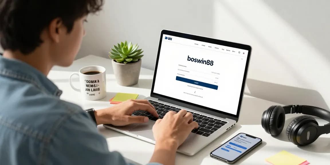 Proses boswin88 login di ruang kerja modern penuh semangat