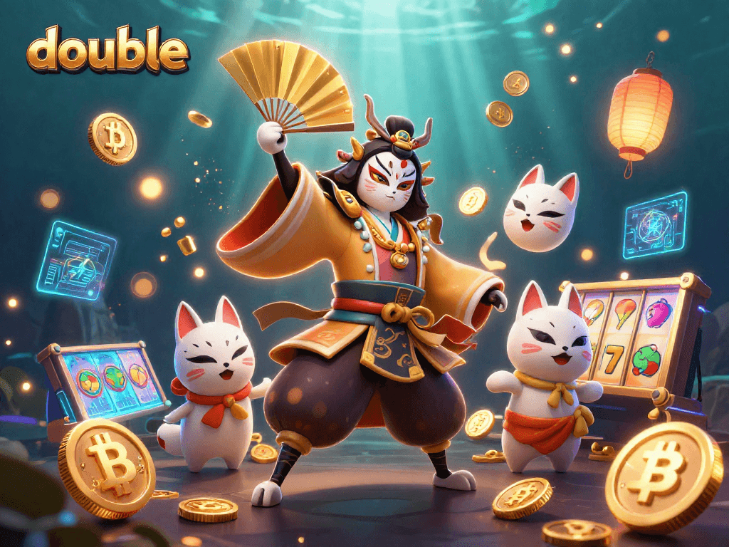 Engage with double gaming excitement through slot reels and lively symbols