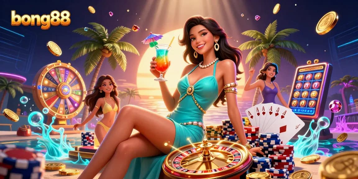Experience bong88's vibrant casino scene, featuring slots, roulette, and Asian elegance.