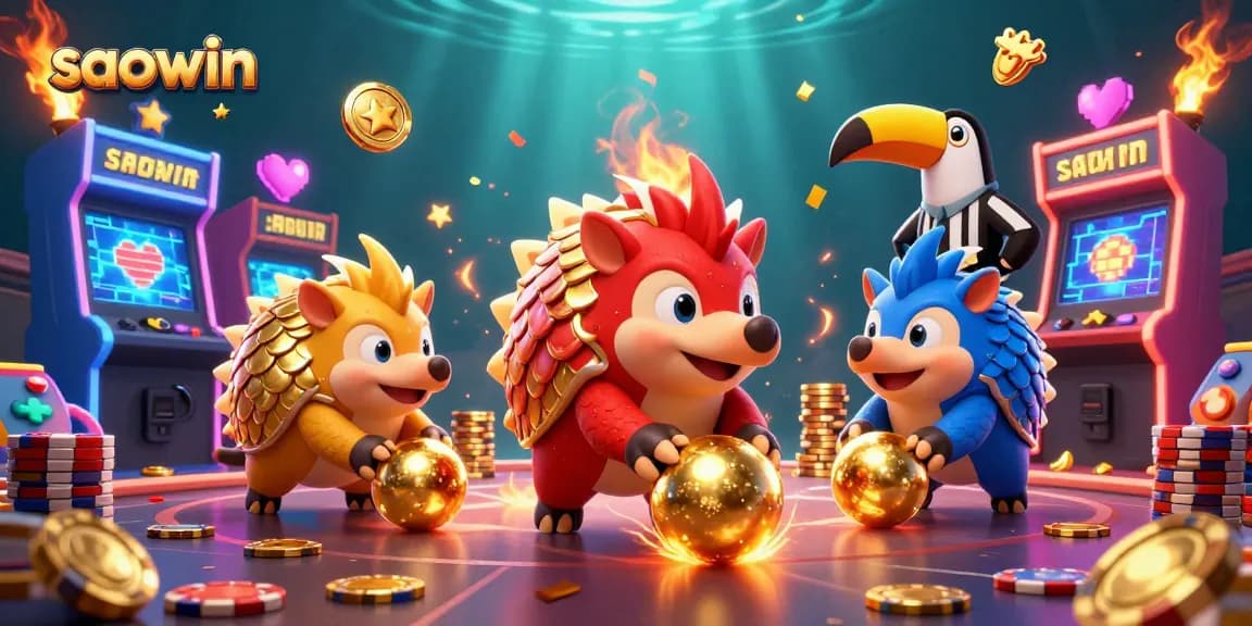 Engage with saowin by enjoying thrilling gameplay with pangolins competing amidst dazzling casino elements.