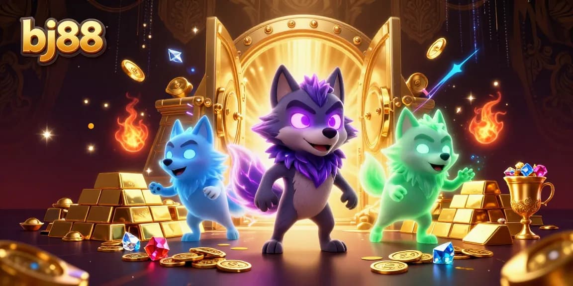 Bettors experience excitement at bj88 with ghostly wolves and golden treasures. Casino dynamic atmosphere.
