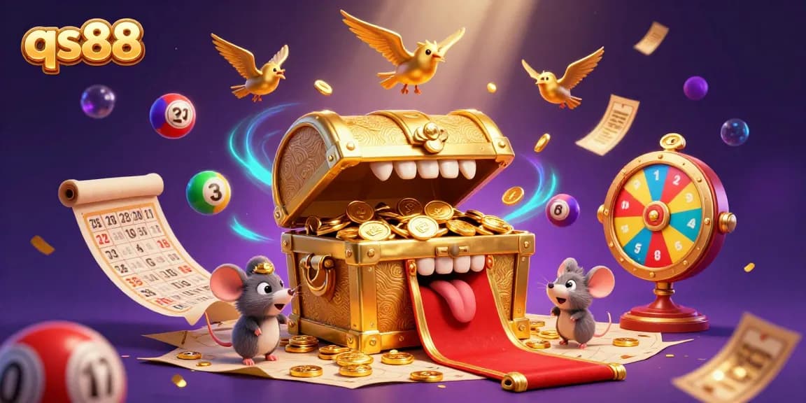 Engage with qs88's thrilling lottery experience, filled with colorful elements and dynamic visuals.