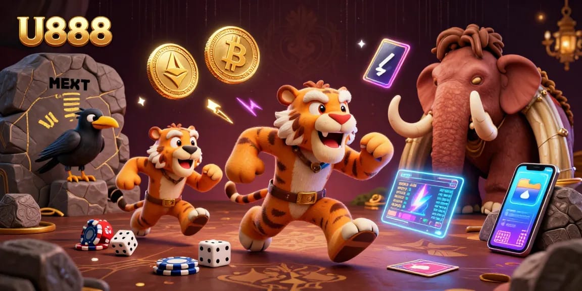 U888 sets the stage for thrilling adventures in a vibrant prehistoric casino arena.