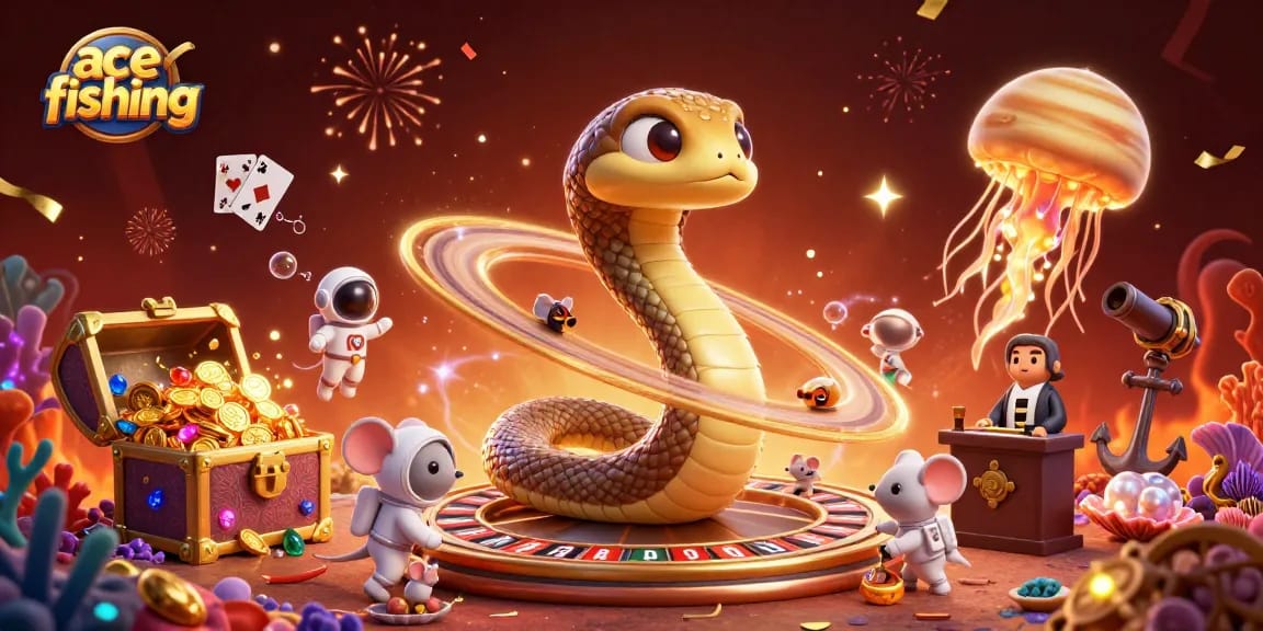 Experience ace fishing with vibrant sea creatures and fun underwater betting atmosphere.