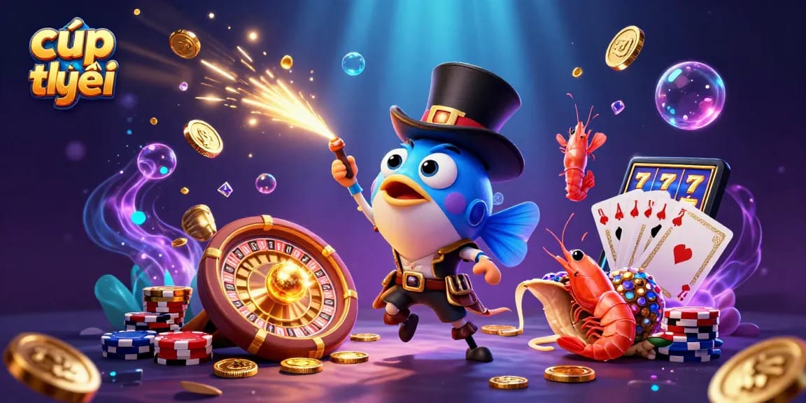 Attract golden coins with cúp thế giới in this exciting gambling scene featuring a deep-sea anglerfish.