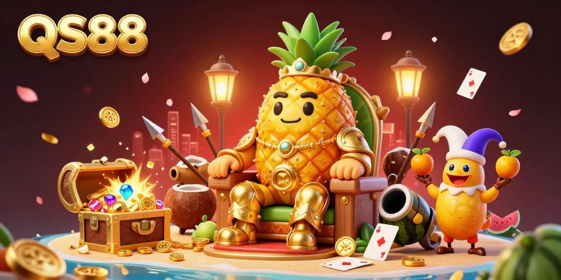 Experience the thrilling casino adventure at QS88 with vibrant characters and dynamic elements.