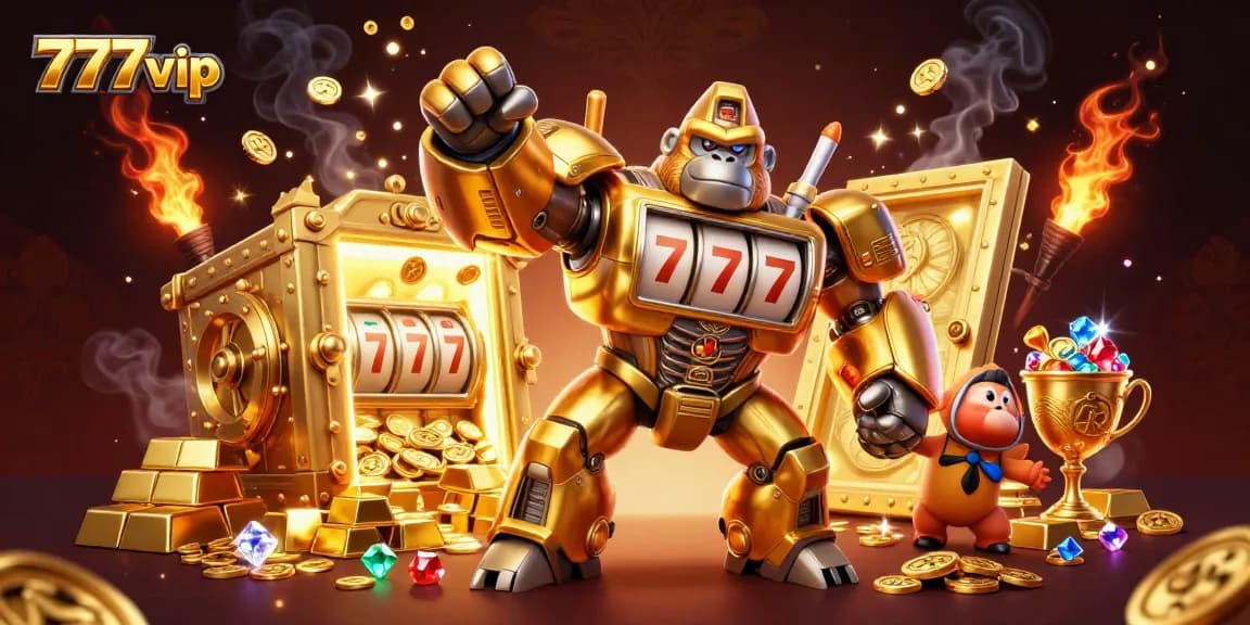 Experience thrilling wins at 777vip with exploding coins and golden treasures in a dynamic casino scene.