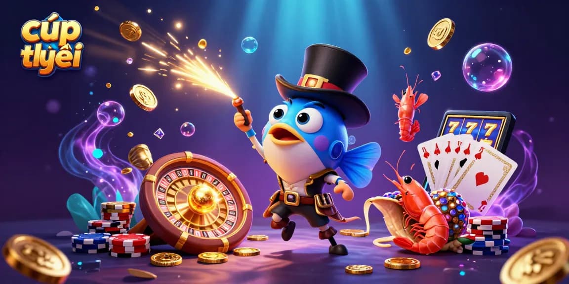 Attract golden coins with cúp thế giới in this exciting gambling scene featuring a deep-sea anglerfish.