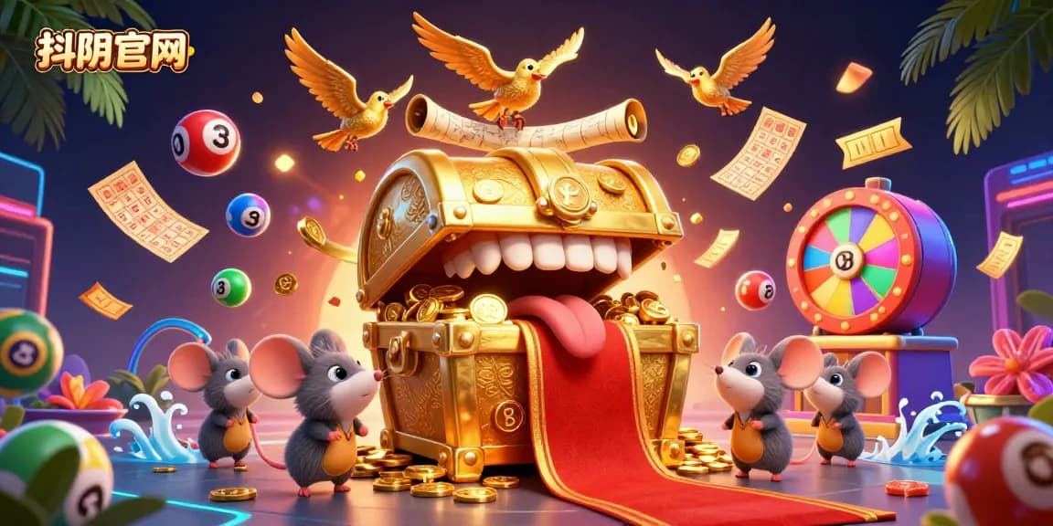 Experience the excitement of 抖阴官网 with a vibrant 3D illustration showcasing dynamic casino elements and features.