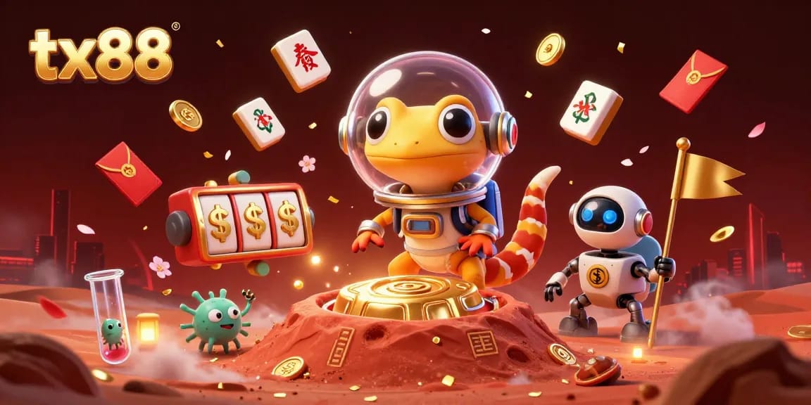 Spin and win with tx88 in the ultimate Martian casino adventure featuring vibrant gaming elements.