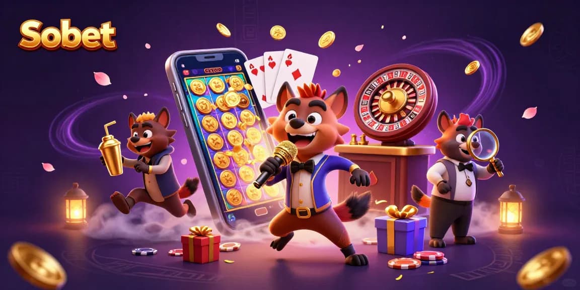 Sbobet hyenas perform at a casino club, highlighting sports betting excitement and vibrant gaming elements.