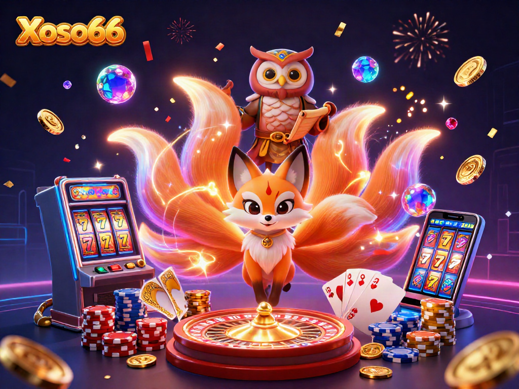 Xoso66 attracts players with vibrant, magical slot machine reels, immersing them in an enchanting casino experience.