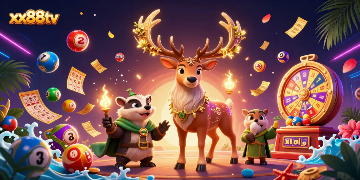 Experience the excitement of xx88tv with illuminated characters amidst dynamic casino elements and vibrant colors.