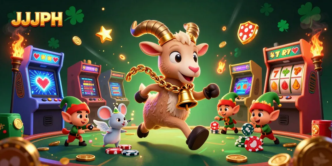 Experience the thrill of JJJPH as playful characters liven up a holiday casino.