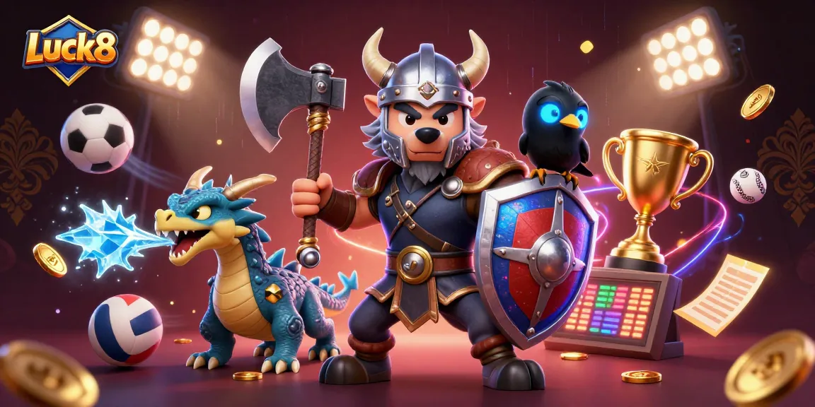 Experience the thrill of Luck8 with vibrant casino elements and dynamic action.