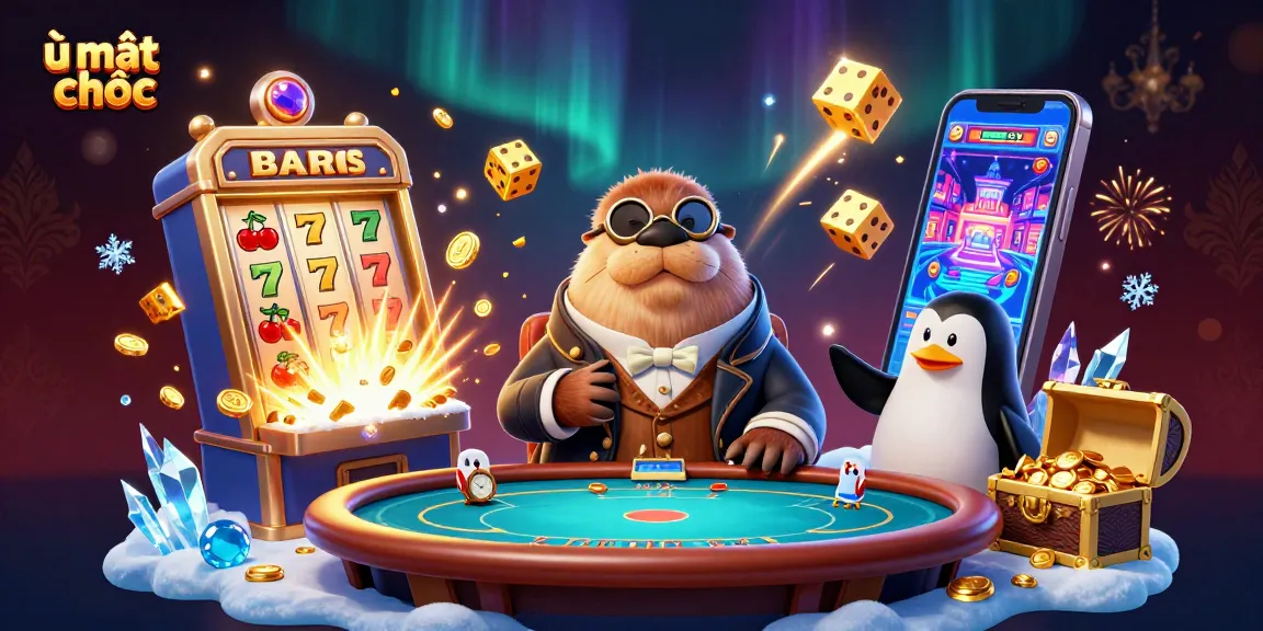 Experience the excitement of ù mạt chược as characters engage in a lively underwater poker game.
