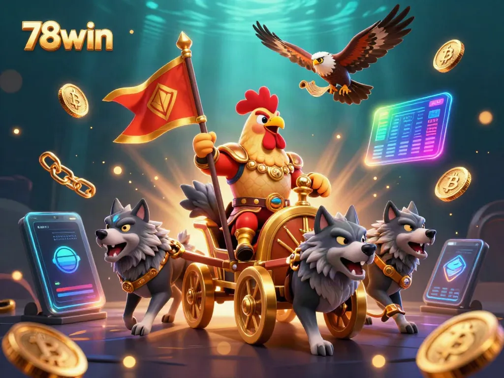 Engage with the thrilling world of 78win's casino adventures featuring a warlord and crypto elements.