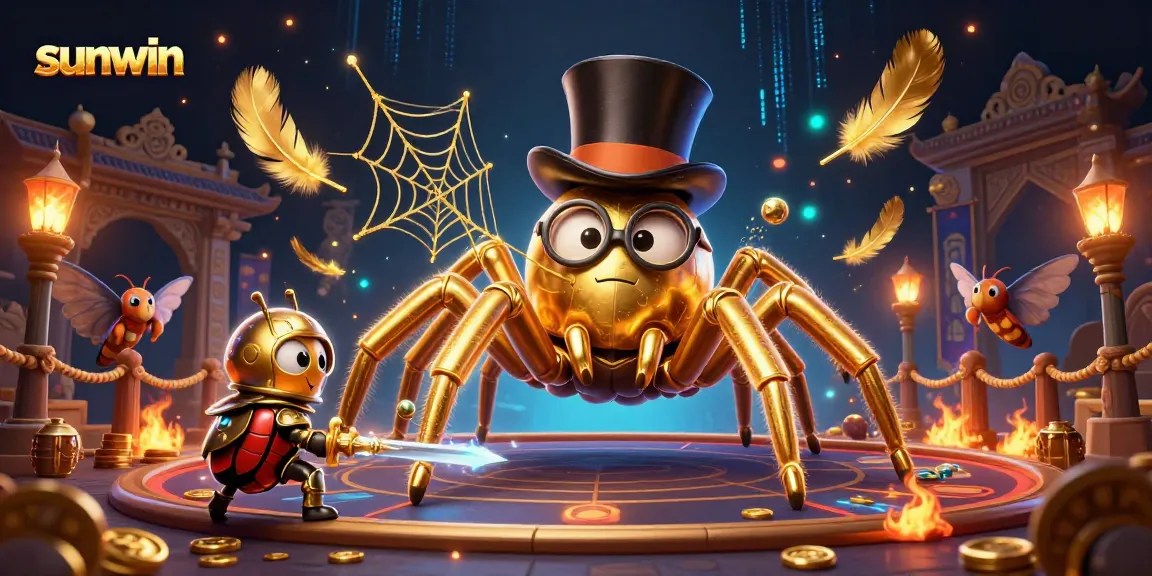 Experience thrilling games with sunwin's dynamic casino atmosphere, featuring a tarantula in action.