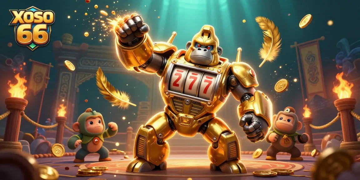 Watch XOSO 66 transform with amazing jackpots and gold coins in this vibrant casino scene!