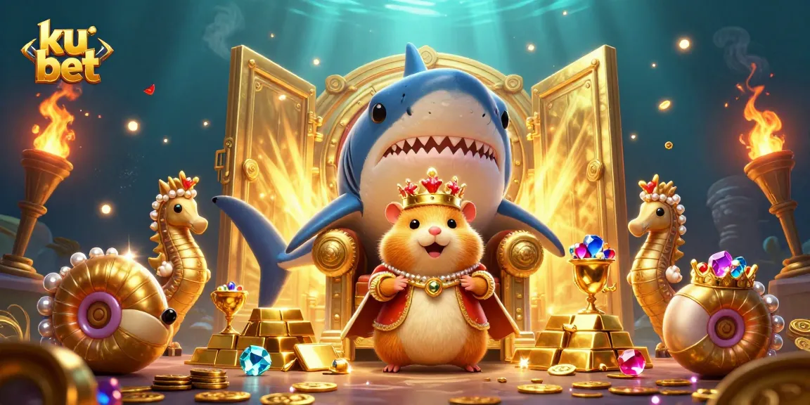 Experience the excitement of ku bet with our vibrant 3D casino illustration featuring a golden hamster king.
