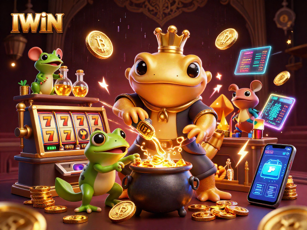Win exciting jackpots in IWIN's immersive slots experience with vibrant characters and dynamic elements.