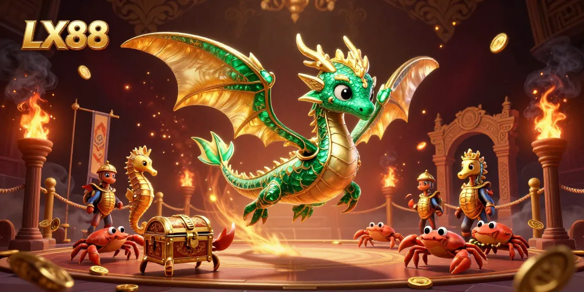 Experience the thrilling gameplay at LX88 with our vibrant casino-themed illustration.