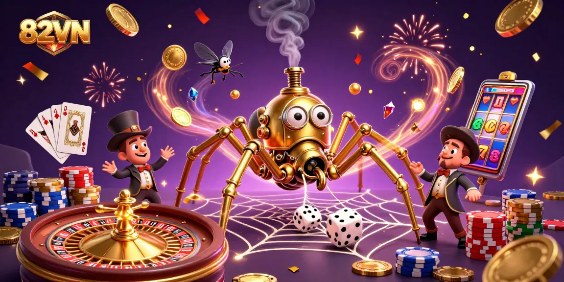 Experience thrilling gameplay at 82VN with captivating steampunk characters and rich casino elements.