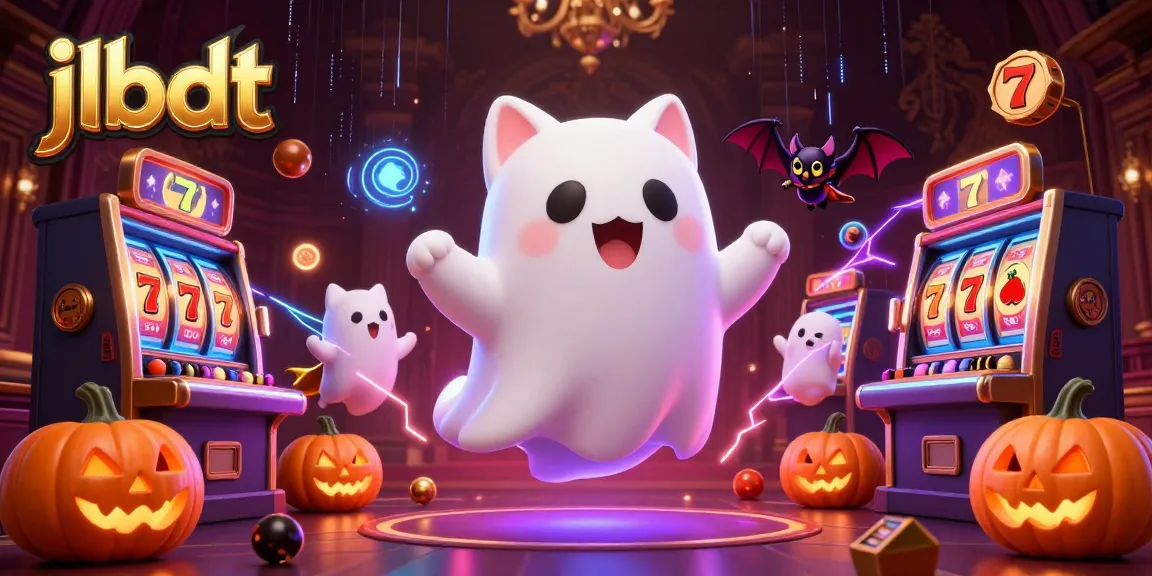Engage with the thrilling world of jlbdt as a ghost cat and bat explore a haunted casino.
