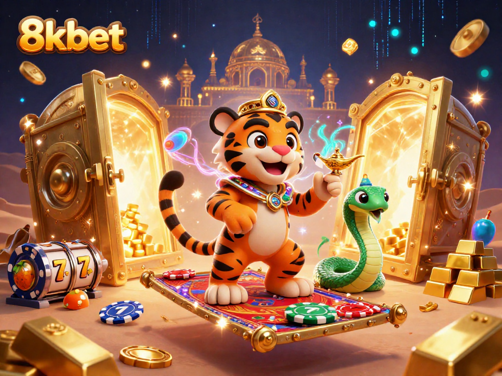 Spin the reels at 8kbet while enjoying vibrant casino-themed visuals and enchanting elements.
