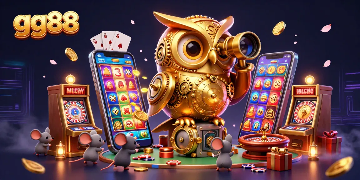 Experience immersive gaming at gg88 with an intricate 3D casino scene bursting with excitement.