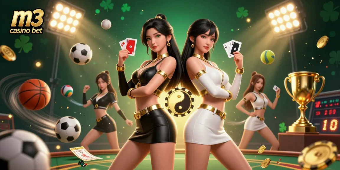 Play m3 casino bet with stunning twin Asian women showcasing powerful gaming energy.
