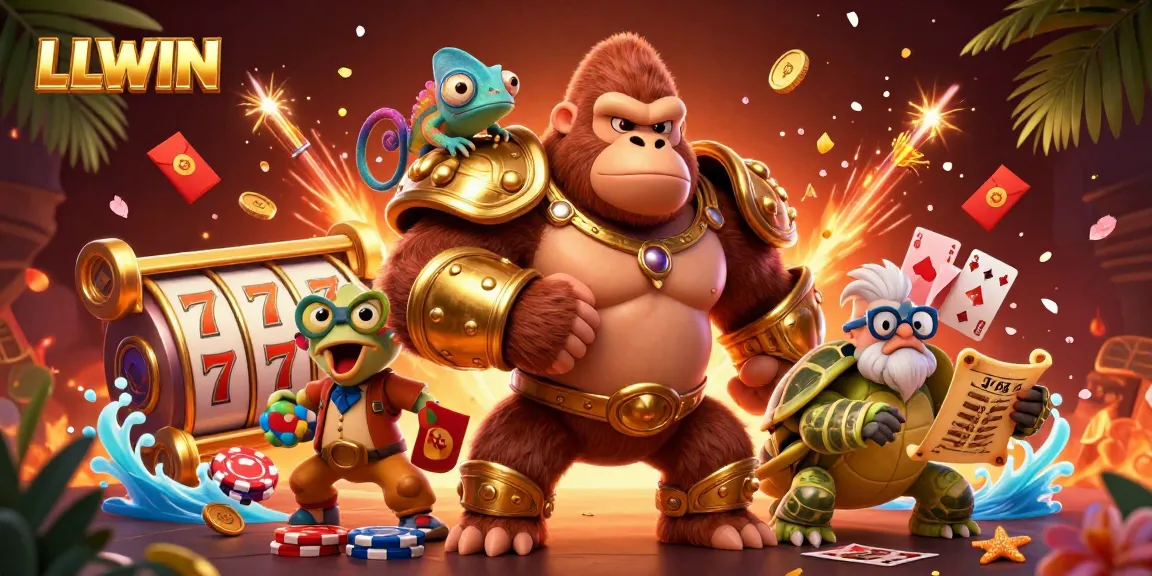 LLWIN engages gamers in thrilling slots and poker with dynamic 3D characters and vibrant elements.