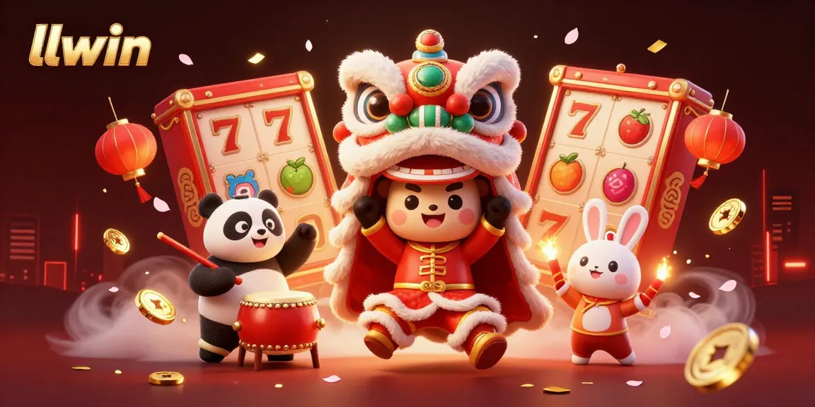 Engage in winning strategies with LLWIN through vibrant digital slots and festive characters.