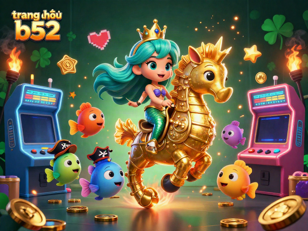 Engage in thrilling games on trang chủ b52 with vibrant casino visuals and dynamic mermaid adventure.