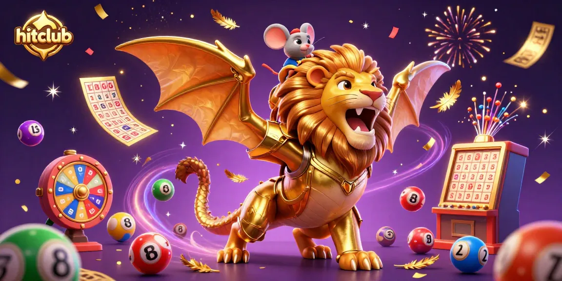 Experience the thrill of hitclub with this vibrant casino-themed 3D illustration showcasing games and excitement.