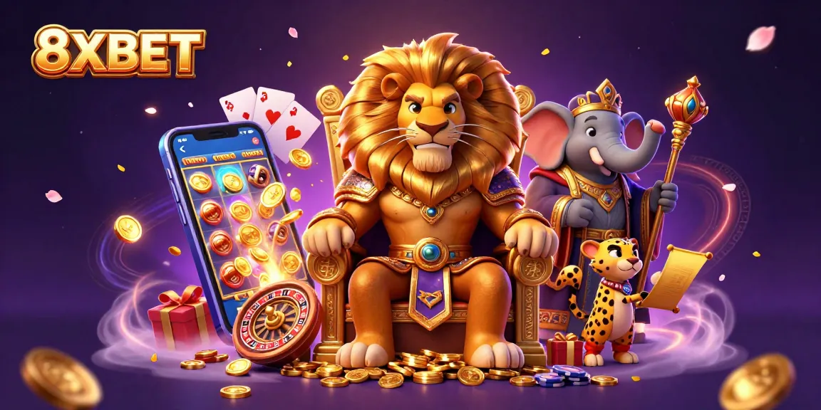 Engage with 8XBET's vibrant casino entertainment featuring dynamic characters and exciting gaming elements.