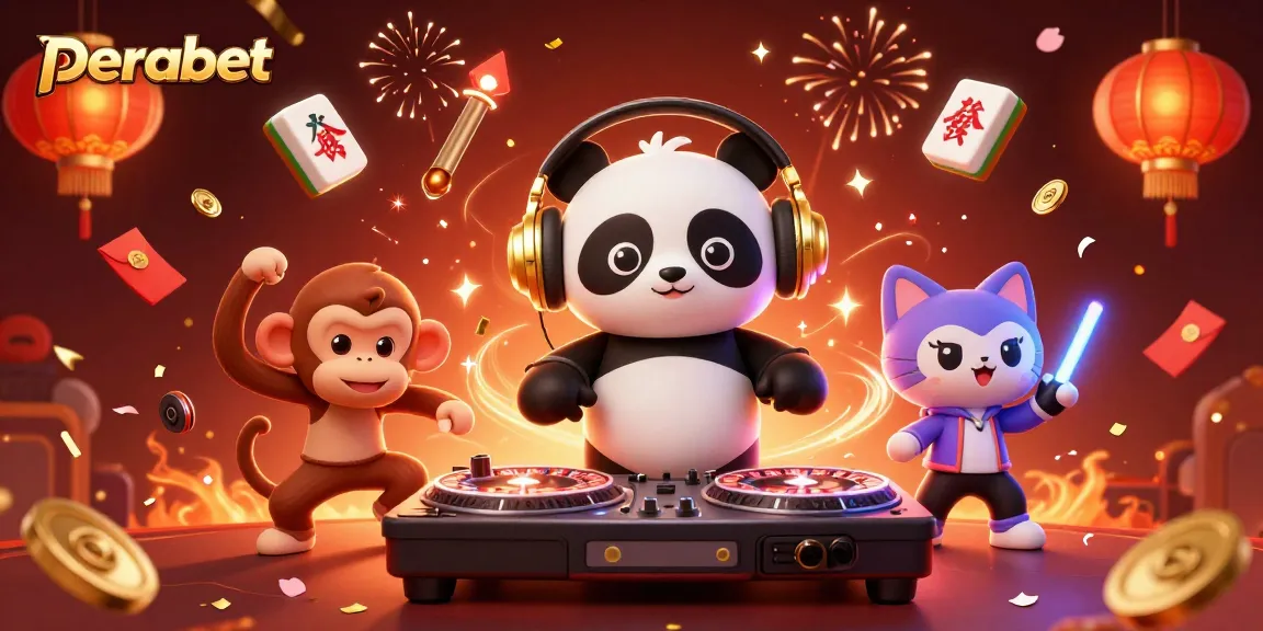 Perabet giriş alanında güvenli bir şekilde kazanç sağlamak için 3D Panda DJ ve dans eden karakterler
