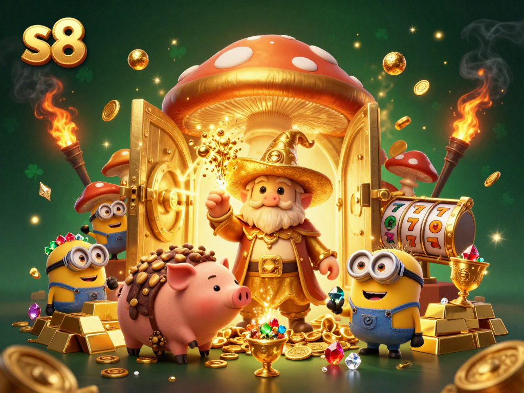 S8 offers thrilling casino excitement with a magical golden wizard turning treasures into jackpots.