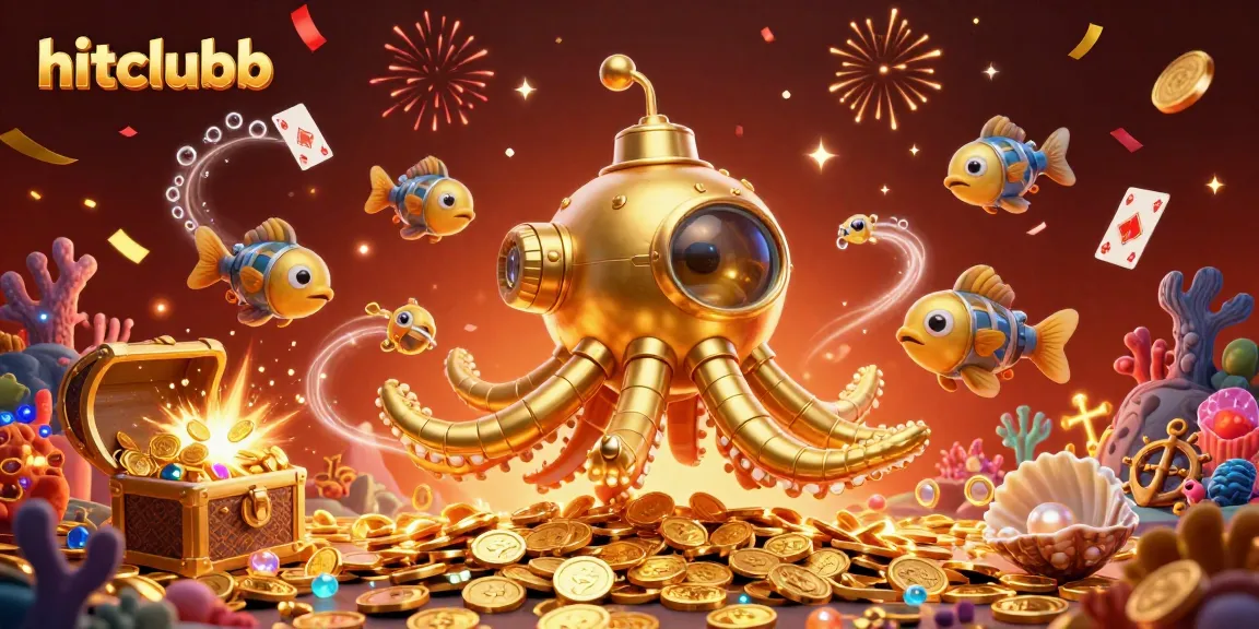 Experience thrilling gameplay at hitclubb with a golden kraken submarine in a sea of fortune.