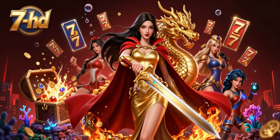 Experience thrilling wins with 7-hd's captivating casino-themed illustration showcasing vibrant, fun gaming elements.