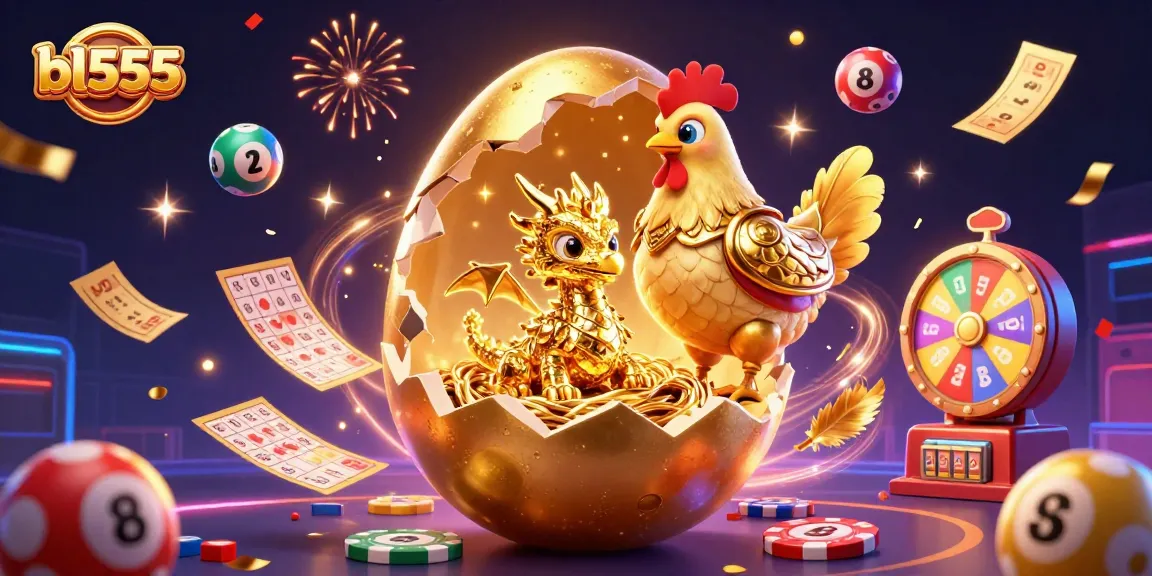 Experience the thrill of bl555 with a golden dragon and lively gaming elements in an exciting casino scene.