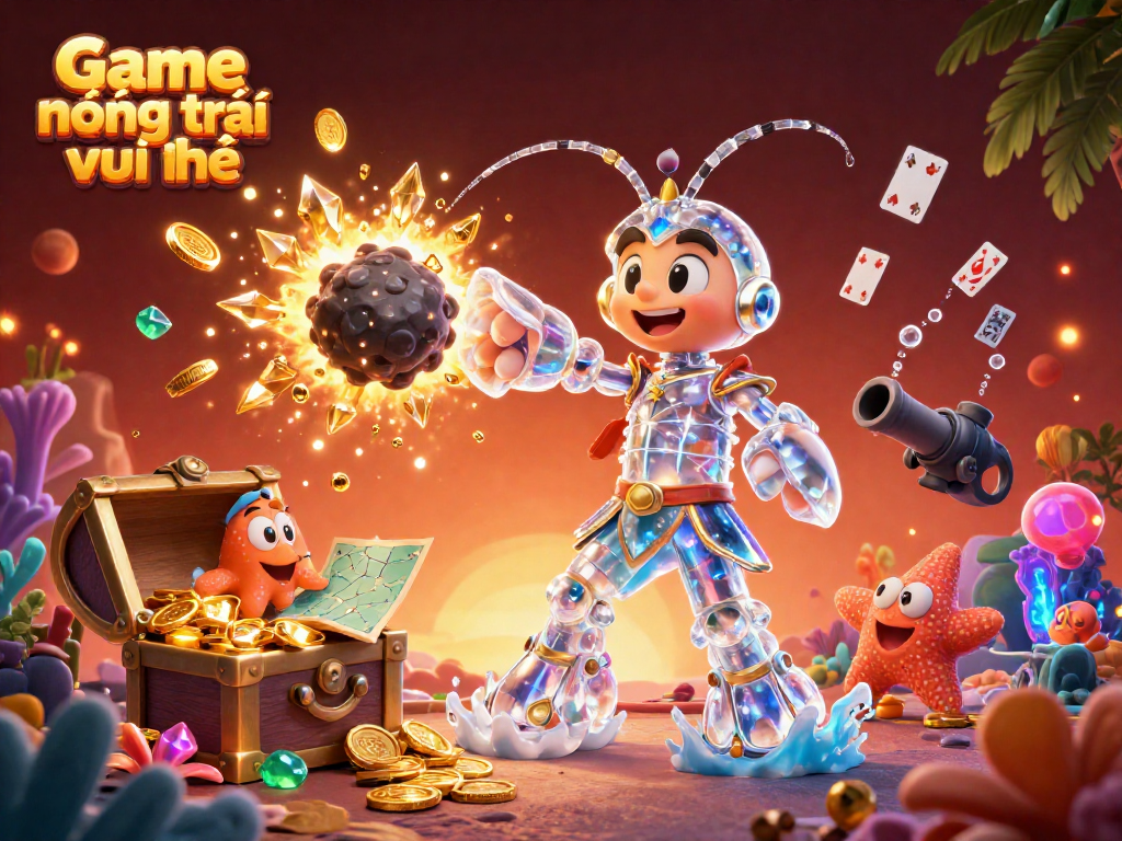 Experience thrilling excitement with Game nông trại vui vẻ as a colorful underwater cannon springs gems and coins!