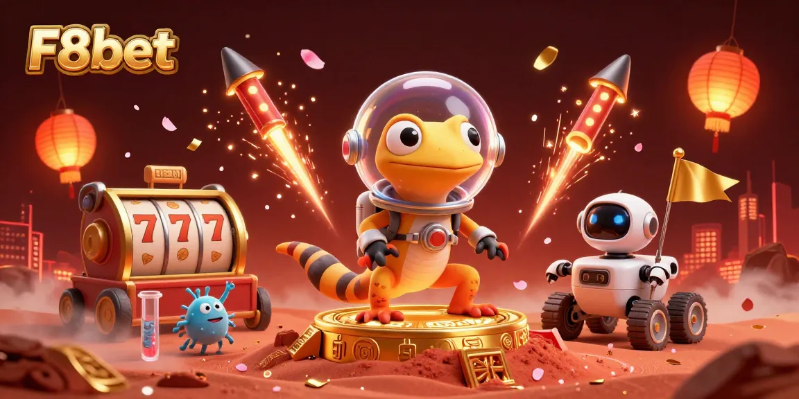 Engage with F8bet's Martian casino adventure featuring animated characters and vibrant game elements.