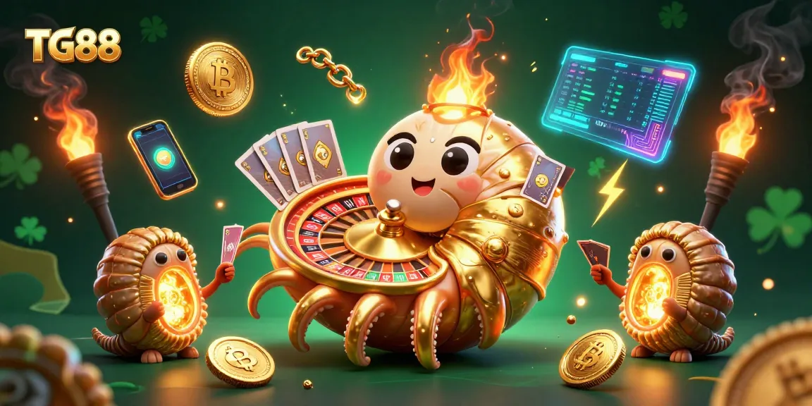 Engage with TG88's thrilling gaming world and discover lucrative opportunities in this casino illustration.