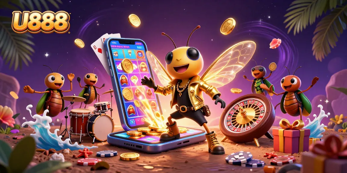 Experience the excitement of U888 with animated slot games and 3D casino characters.