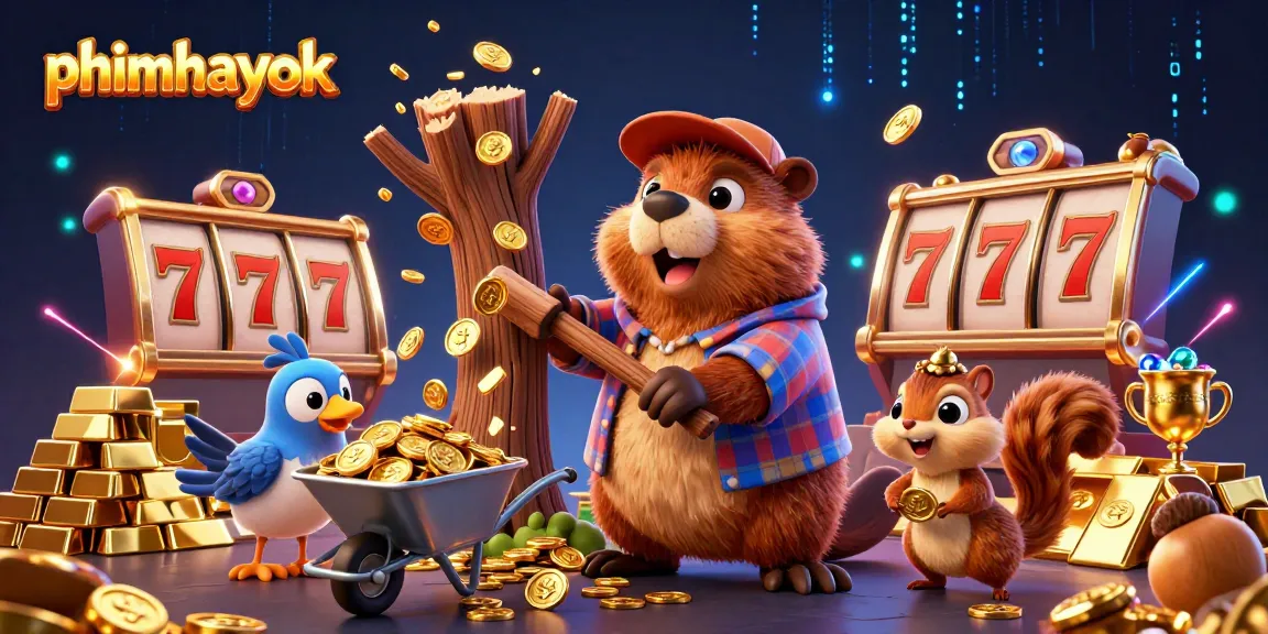 Engage with thrilling gaming moments on phimhayok as cartoon characters explore vibrant casino treasures.
